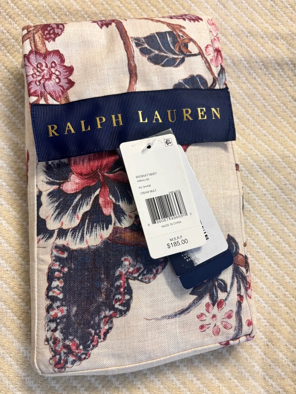 🌺 New Ralph Lauren Annalise Flowering Vines King Sham $185